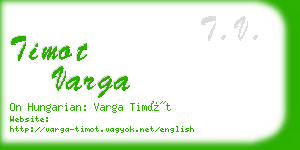 timot varga business card